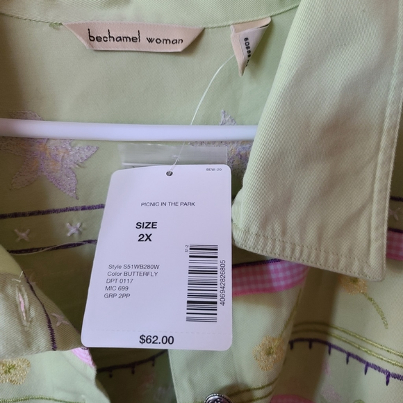 Bechamel 2X Embroidered Jacket Embossed Buttons NWT - Picture 6 of 8